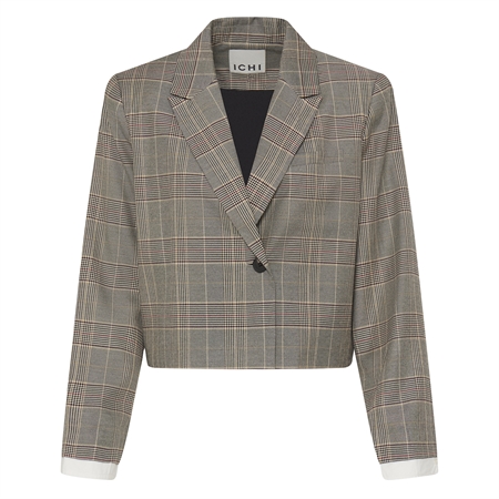 Sort og brunternet Ichi IhLaito Blazer habitjakke til kvinder