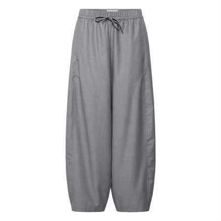 Koksgrå Ichi IhTrine Pants klassiske habitbukser med lige ben til kvinder