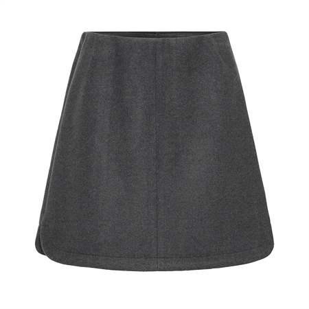 Ichi IhWooly Skirt Dark Grey Melange