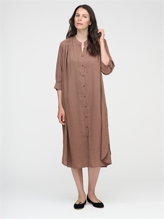 Moshi Moshi Mind Laurella Shirtdress Linen Caramel Browm