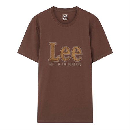 Mørkebrun LEE Americana Tee t-shirt med retro print til kvinder & mænd