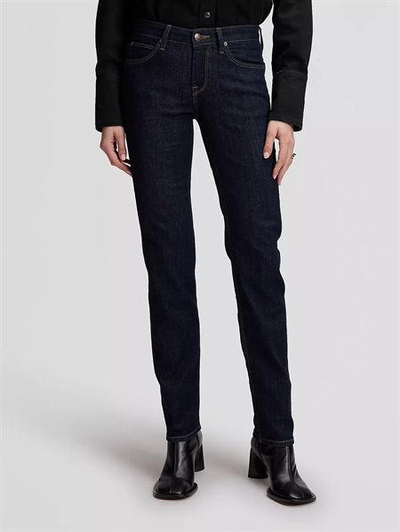 Mørkeblå LEE Marion Straight jeans med lige ben til kvinder