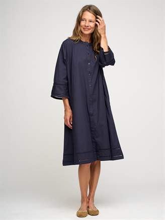 Moshi Moshi Mind Lively Shirtdress Poplin Dark Navy