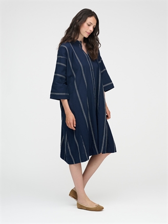 Moshi Moshi Mind Lively Shirtdress Stripe Dark Navy/White