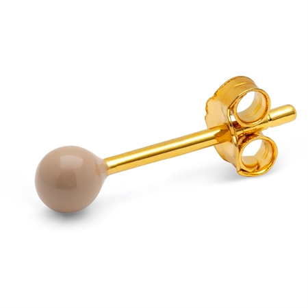Lulu Copenhagen Color Ball earring 1 pcs Guld Mocha Mousse