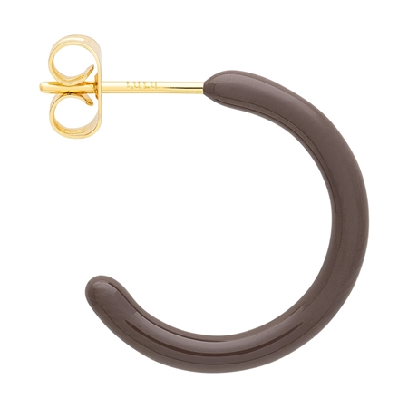 Lulu Copenhagen Color Hoops Medium pair Cocoa Powder