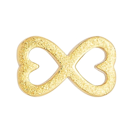 LULU Copenhagen Infinite Love hjerteørering i guld