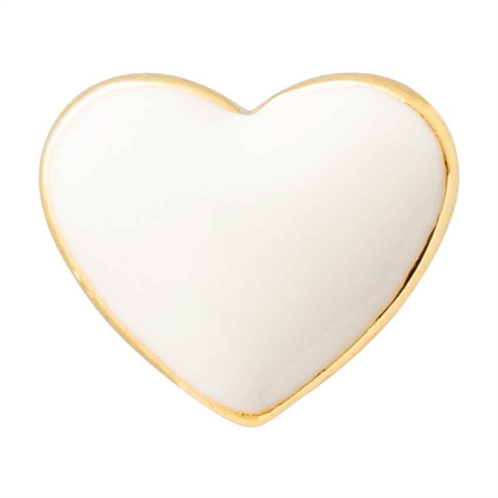 LULU Copenhagen Love U hjerte ørering Guld Coconut Milk