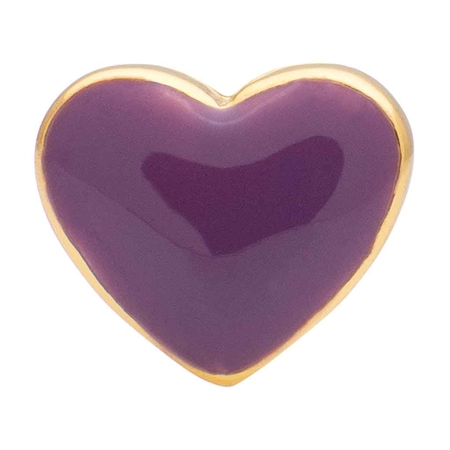 LULU Copenhagen Love U hjerte ørering Guld Purple Harvest