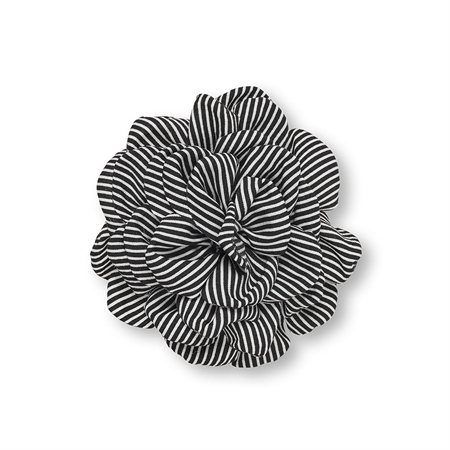 Mads Nørgaard MN Rose Brooch Stripe Black/White