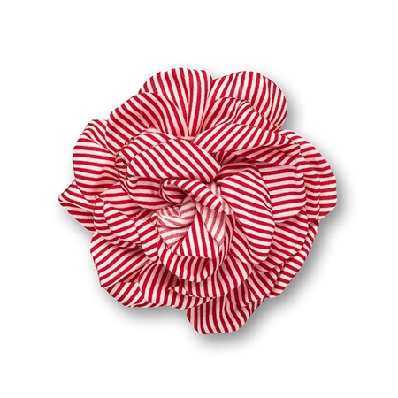 Mads Nørgaard MN Rose Brooch Stripe Red/White