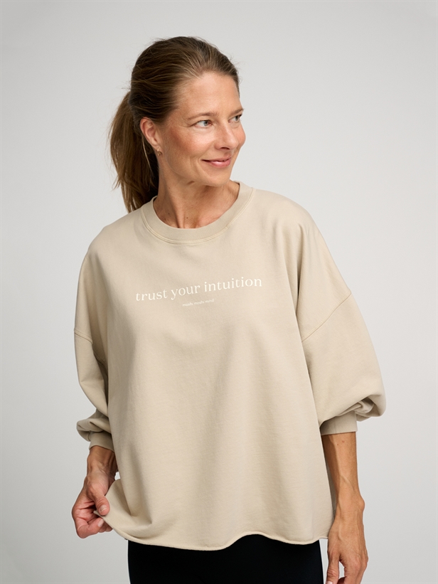 Moshi Moshi Mind Mantra Sweat Pure Beige