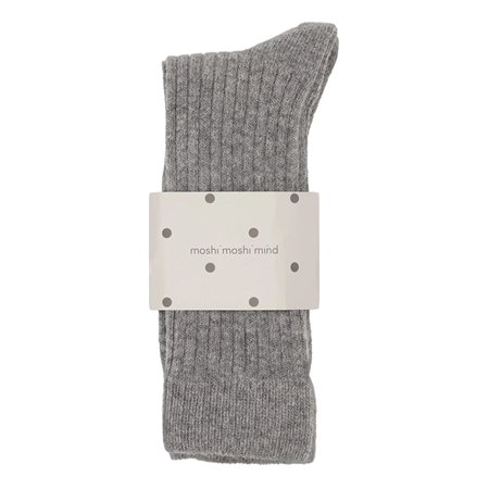Moshi Moshi Mind Cozy Rib Socks grey melange