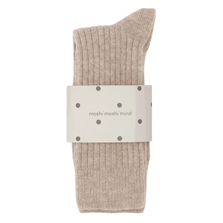 Moshi Moshi Mind Cozy Rib Socks taupe melange