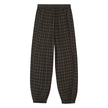 Moshi Moshi Mind Free Pants Check Stone Brown/Moonless Night