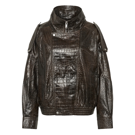 My Essential Wardrobe MWElijah Leather Jacket Two Toned brown