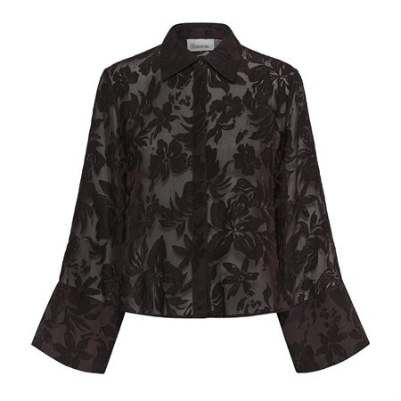 My Essential Wardrobe MWEnya Boxy Shirt Chocolate Plum