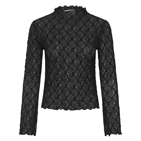 My Essential Wardrobe MWEtta Turtleneck Blouse Black