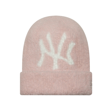 New Era WMNS Fluffy Mohair Beanie New York Yankees Pink