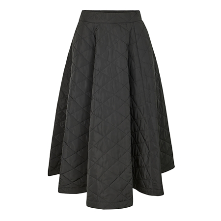 Rabens Saloner Bisharo Tech Quilt Full Skirt Black
