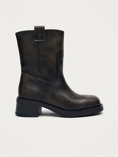 Alohas Rajan Vintage Effect Brown Leather Boots