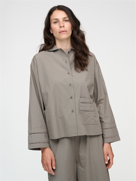 Moshi Moshi Mind River Shirt Poplin Sea Gray