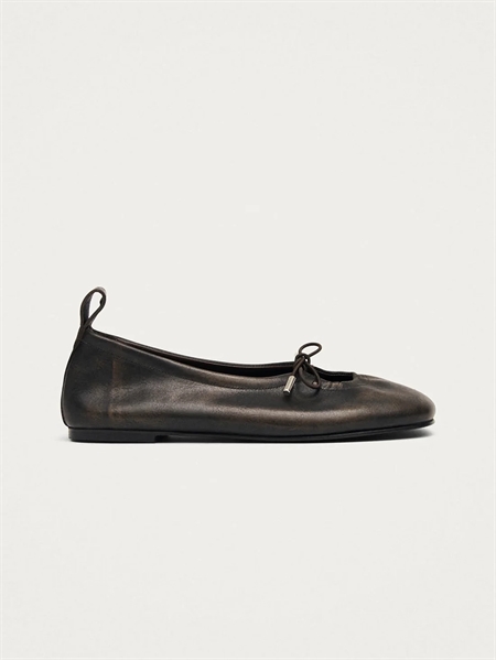 Alohas Rosalind Brushed Brown Leather Ballet Flats