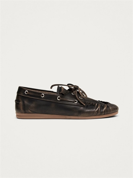 Brune Alohas Rowan loafers i børstet læder til kvinder hos MAAK Shop - Brushed Brown Leather model S101262