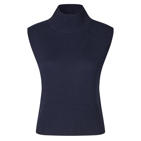 Second Female Longo Knit T-Neck Vest Night Sky