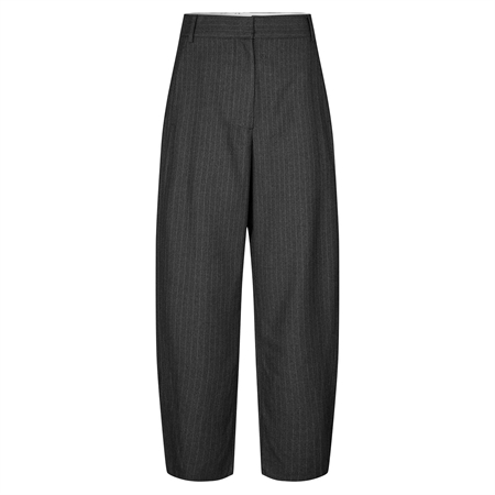 Second Female Vienne Barrel Trousers Dark grey melange