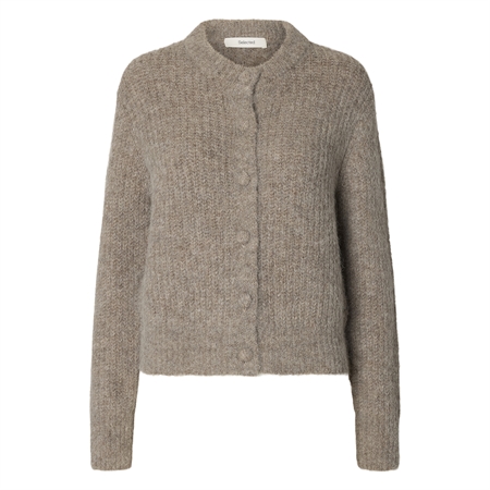 Selected Femme SlwGabriella LS Button Cardigan Steel Gray