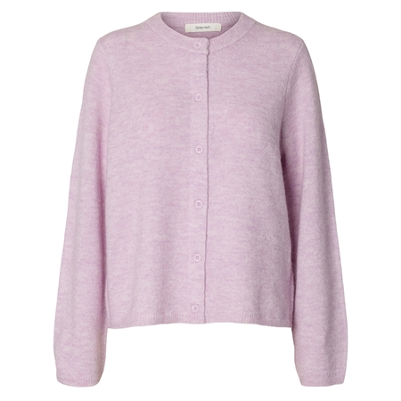 Selected Femme SlwLulu New Knit Cardigan i farven Orchid Melange hos MAAK Shop