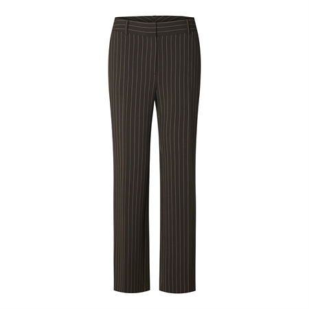 Selected Femme SlwRita MW Wide Pant Pin Stripe Delicioso brune nålestribede bukser