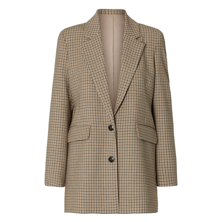Selected Femme SlwRita LS Relaxed Blazer Check Monks Robe