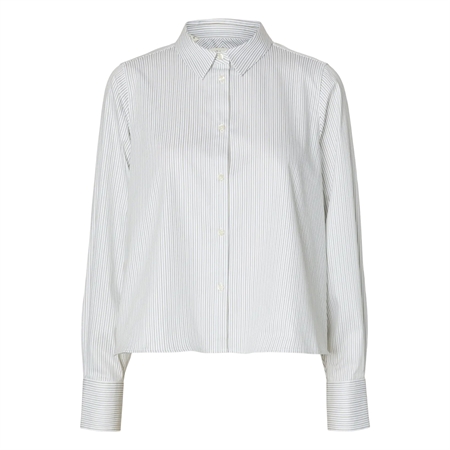 Selected Femme SlwRomie LS Relaxed Shirt Avocado Oil Stripe
