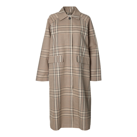 Selected Femme SLWSpencer Trench Coat Peat lang ternet trenchcoat
