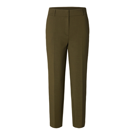Selected Femme SlwRita-Ria MW Cropped Pant Fir Green 16094207 groenne habitbukser til kvinder fra MAAK Shop