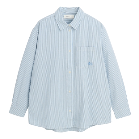 Skall Studio Edgar shirt oxford Light blue/White stripe