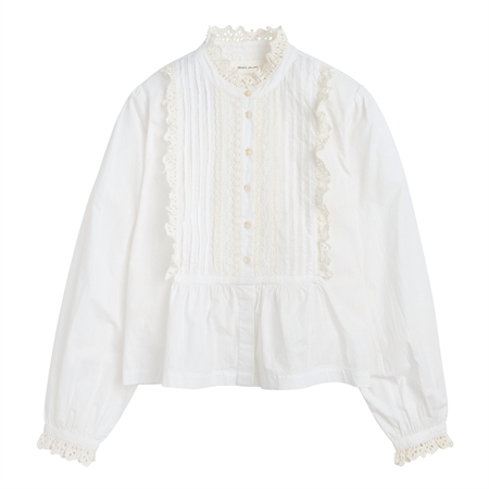 Klassisk hvid Skall Studio Lesley Shirt skjorte i økologisk bomuld til kvinder
