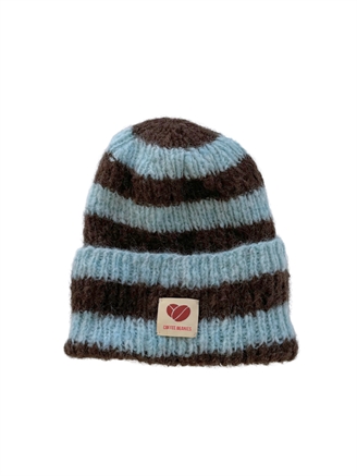 Coffee Beanies Sky Beanie swe Striped brown/aqua