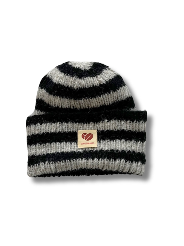 Coffee Beanies Sky Beanie Striped Black/lt.grey