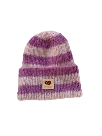 Coffee Beanies Sky Beanie swe Striped lt. pink/purple