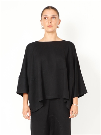 Sort Aarhus Oversize blouse SA2174 Black