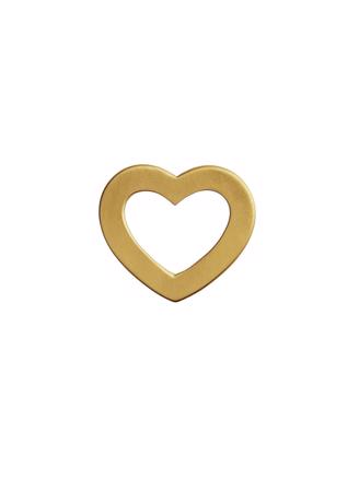 Open Love Heart Pendant Gold