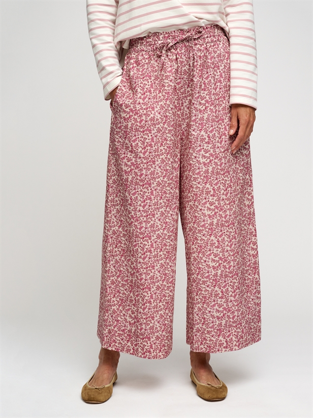 Moshi Moshi Mind Storie Pants Poplin Beige/Rose Flower