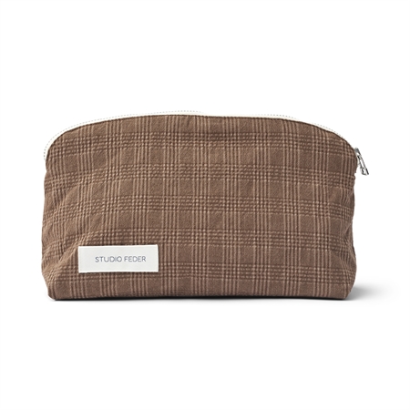 Studio Feder Celia Mini Toiletry Bag Seersucker Bruno Check