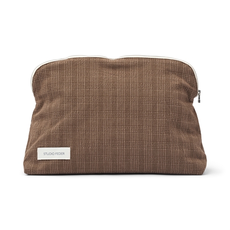 Studio Feder Celia Toiletry Bag Seersucker Bruno Check
