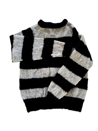 Coffee Beanies Sweater swe Striped black/lt.grey