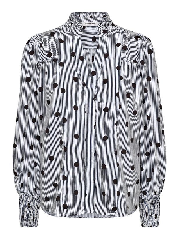 Co\'Couture DidiCC Dot Petra V-Shirt WhiteBlack