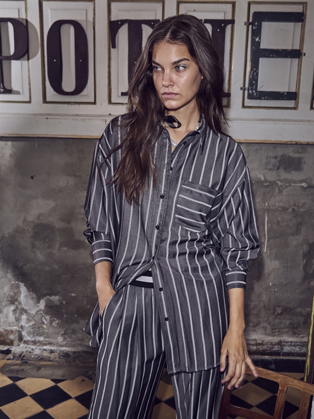 Co\'Couture SueCC Stripe Oversize Shirt Black